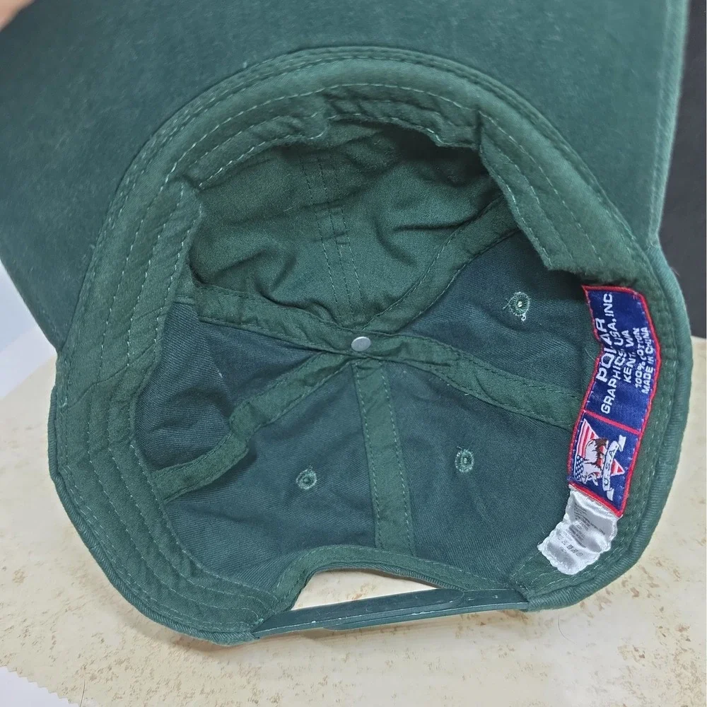 Forest Green Teslin Yukon Moose Hat Cap Strapback USA Polar Youth